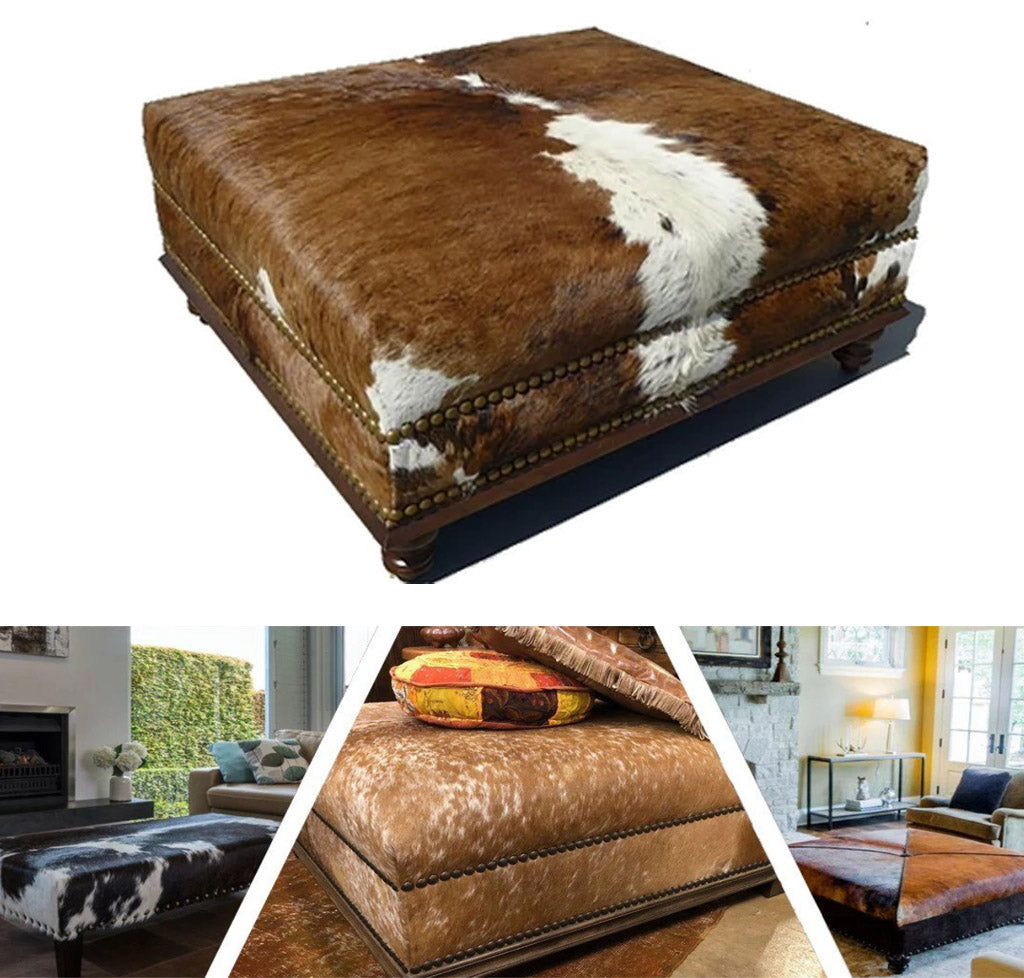The Versatility and Unique Style of a Cowhide Ottoman Cowhides Direct