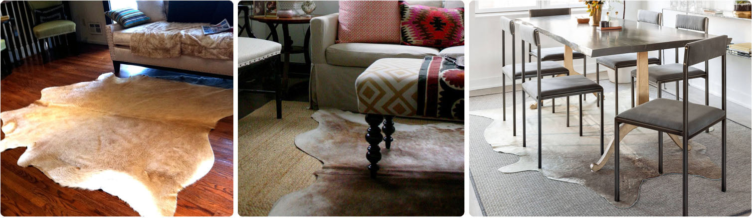 Soft Light Brown Cowhide Rugs