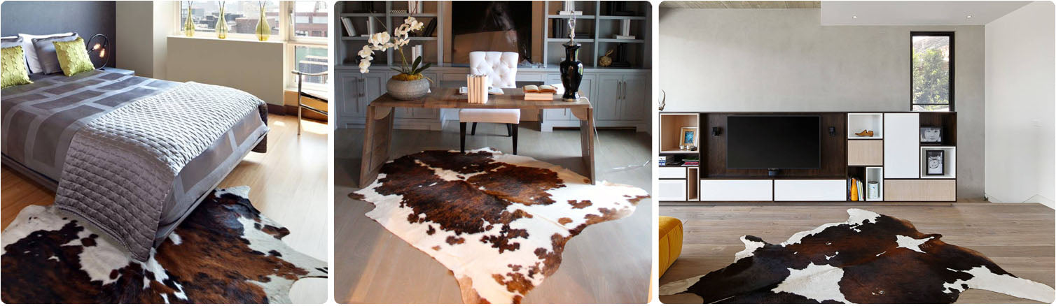 Warm Medium Brown Cowhide Rugs
