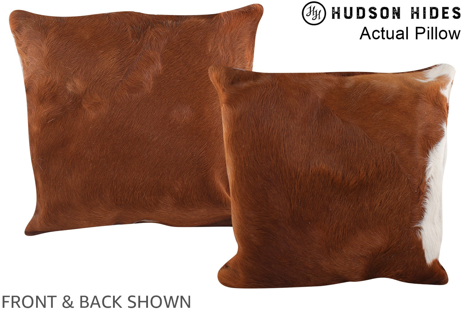 Brown and White Cowhide Pillow #A13370