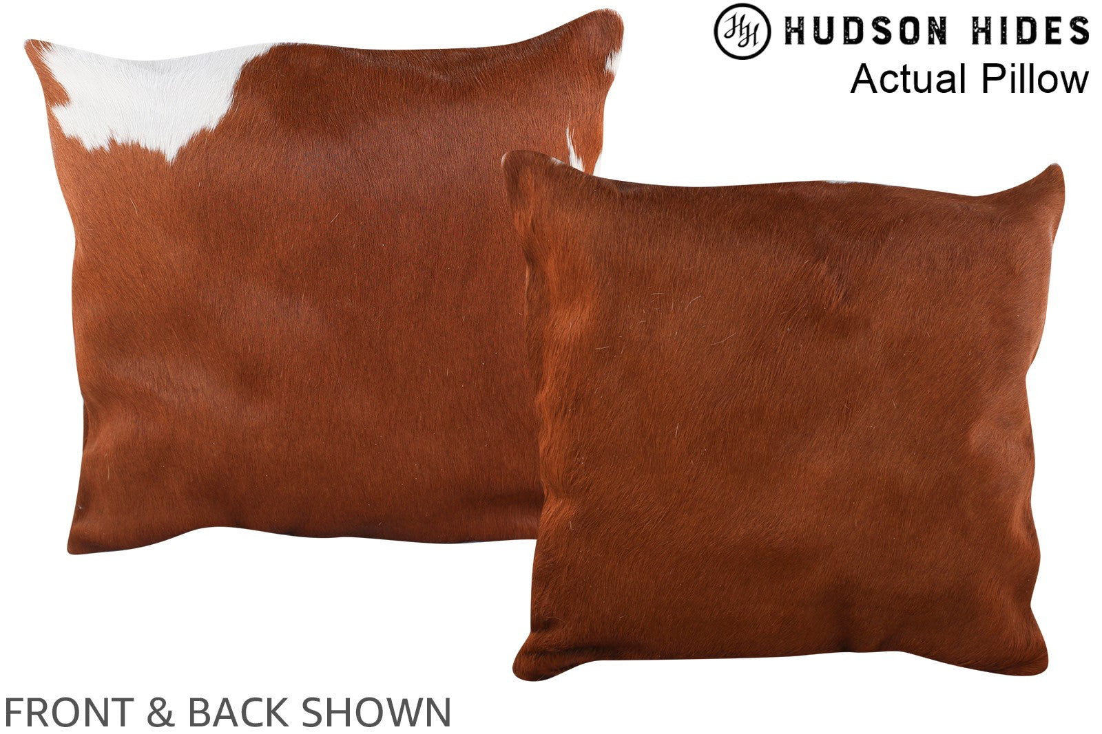Brown and White Cowhide Pillow #A13496