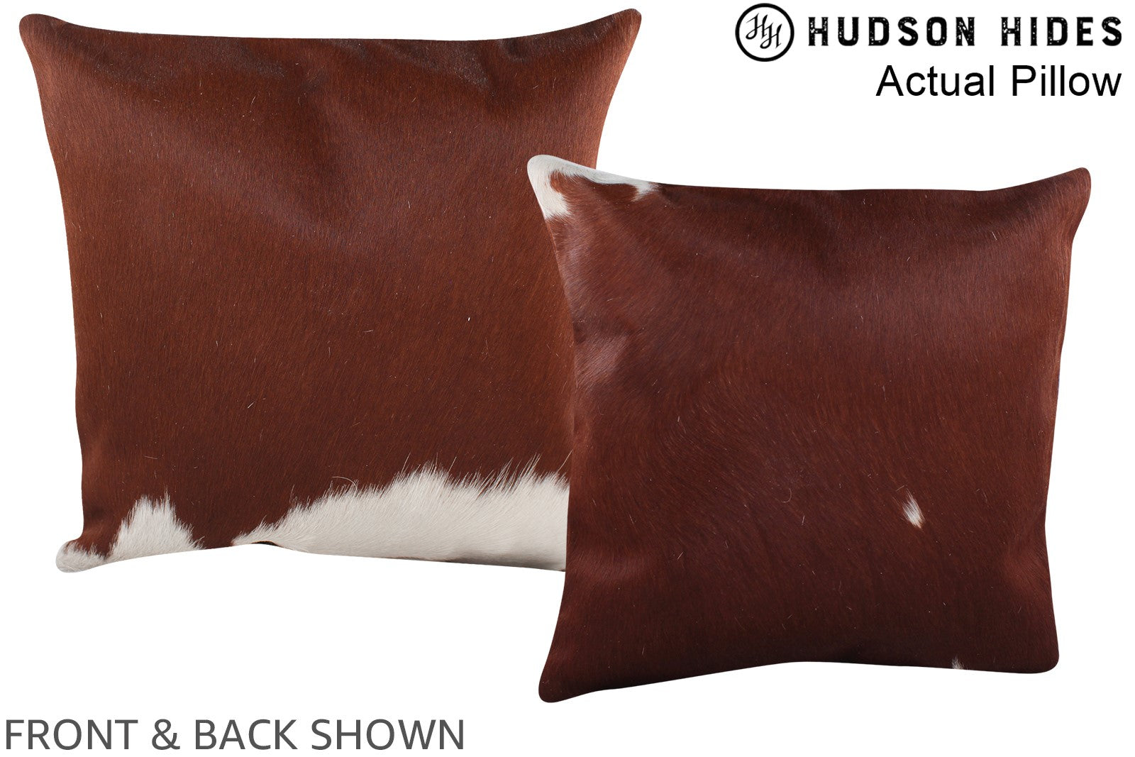 Brown and White Cowhide Pillow #A13642