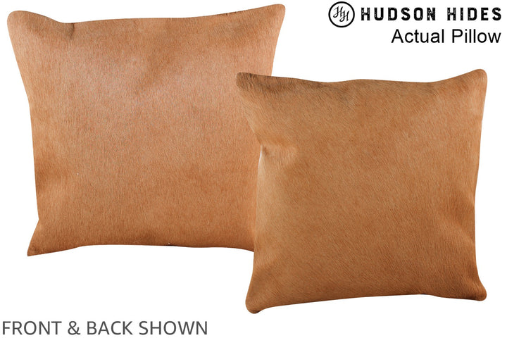 Solid Brown 16"x16" Brazilian Cowhide Pillow #A13768 by Hudson Hides