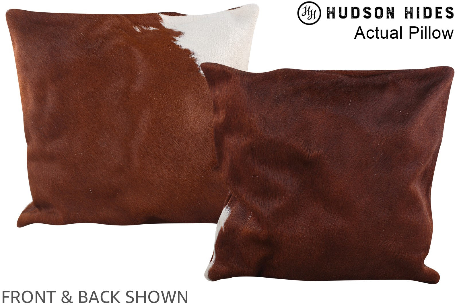 Brown and White Cowhide Pillow #A13811