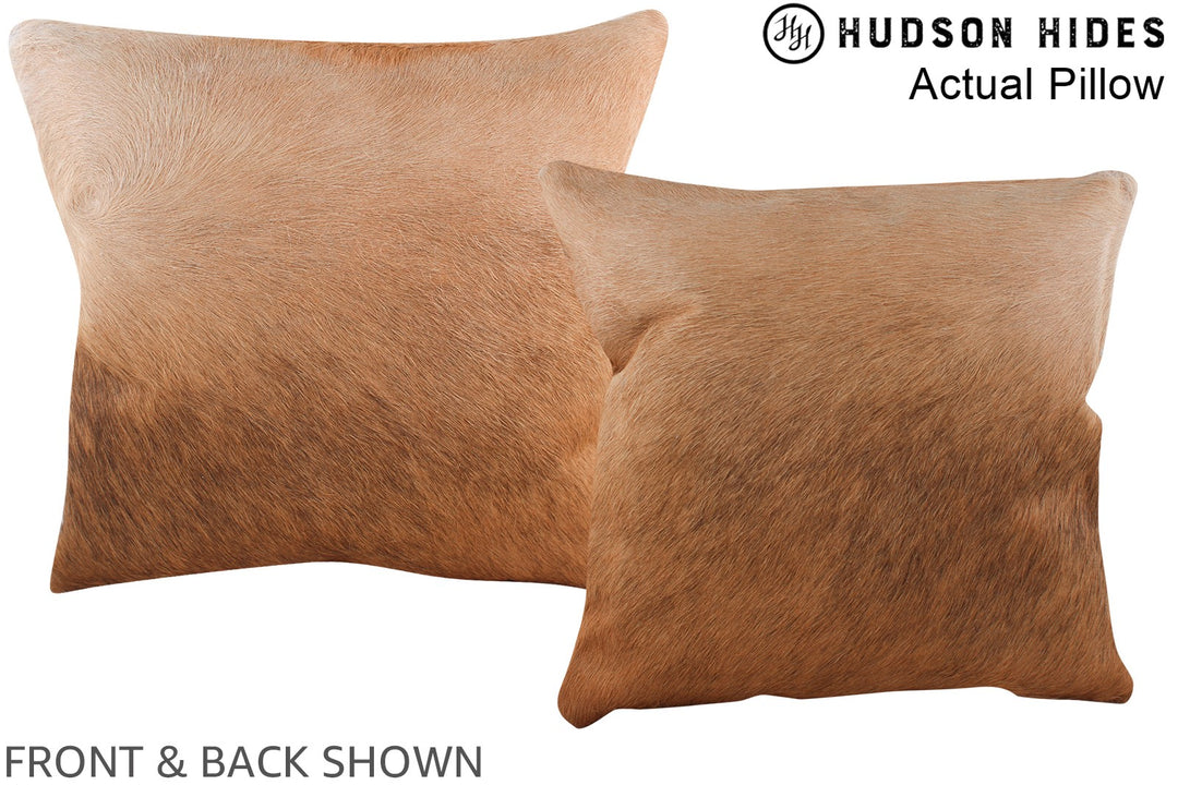 Solid Brown 16"x16" Brazilian Cowhide Pillow #A14060 by Hudson Hides