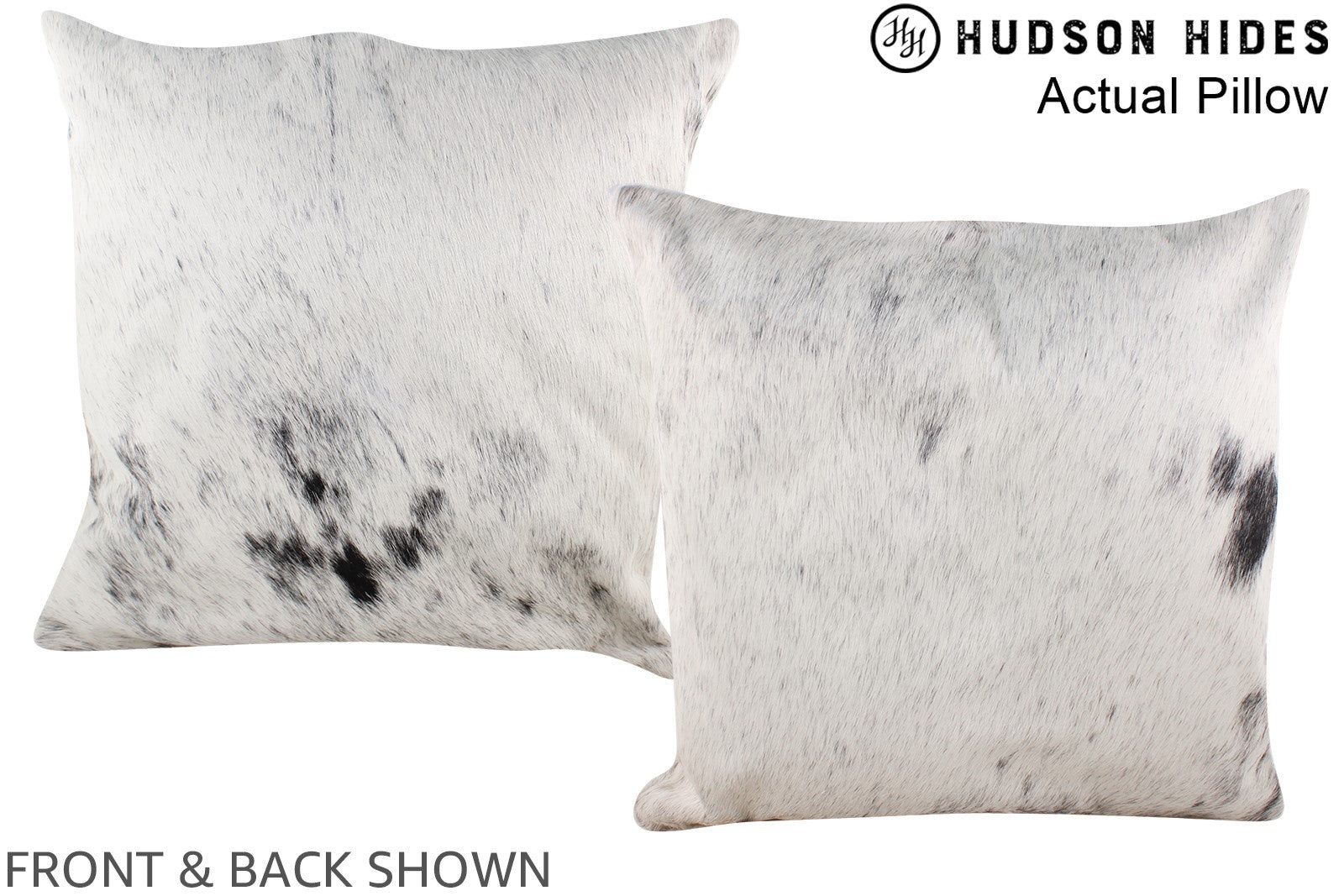 Black and White 20"x20" Brazilian Cowhide Pillow A14137 by Hudson Hid