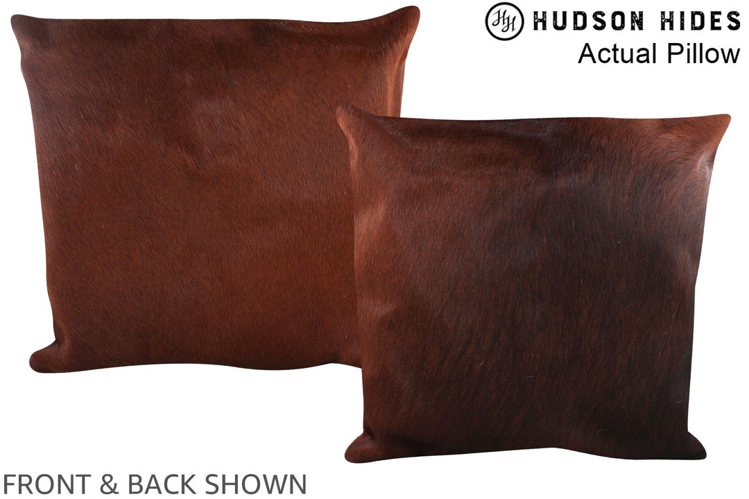 Solid Brown 20"x20" Brazilian Cowhide Pillow #A14200 by Hudson Hides