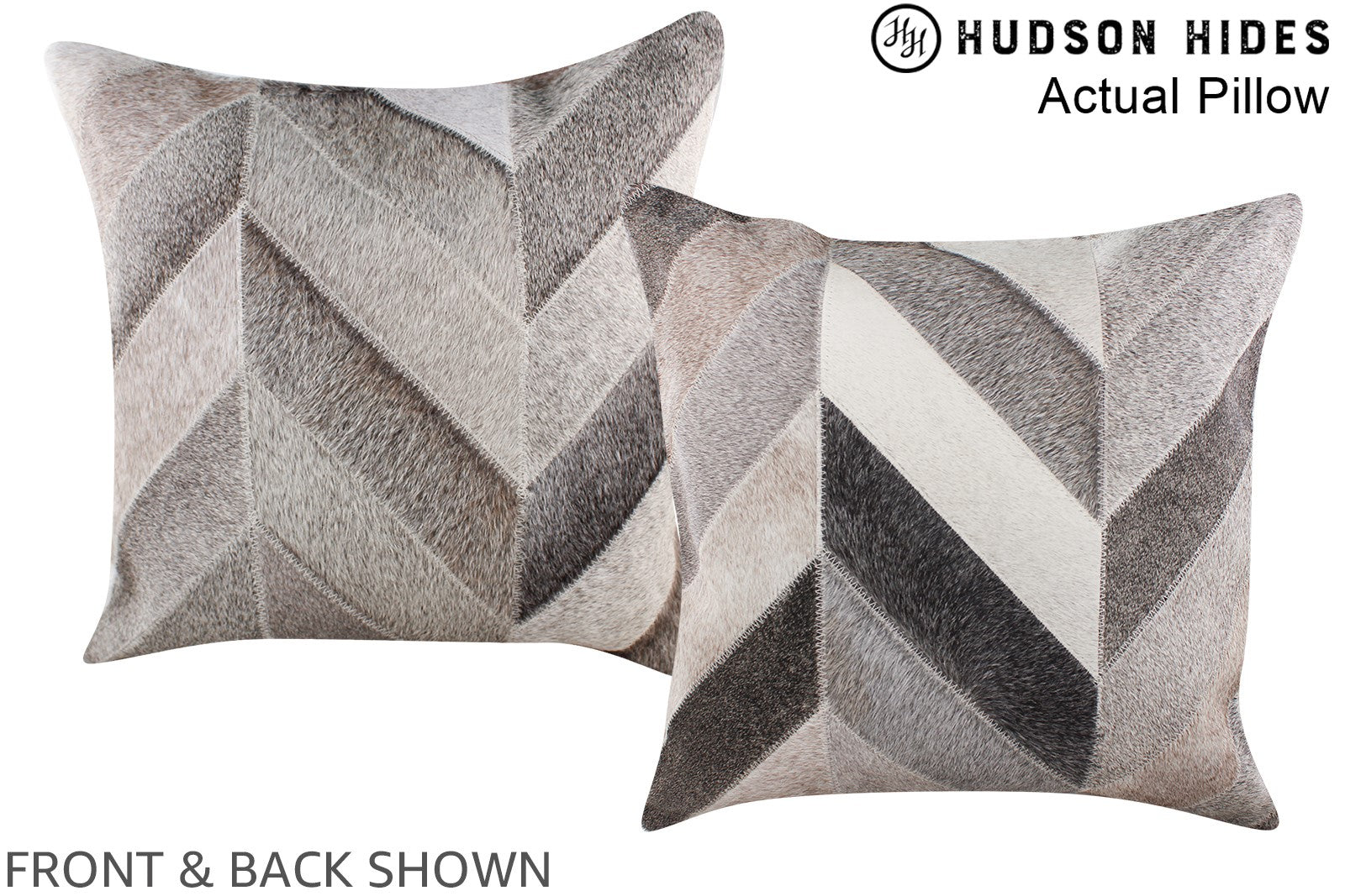 Patchwork 20"x20" Brazilian Cowhide Pillow A14329 by Hudson Hides