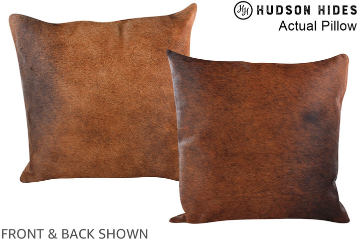 Solid Brown 20"x20" Brazilian Cowhide Pillow #A14338 by Hudson Hides