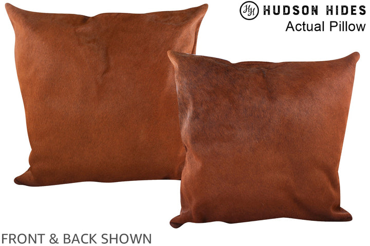 Solid Brown 20"x20" Brazilian Cowhide Pillow #A14434 by Hudson Hides