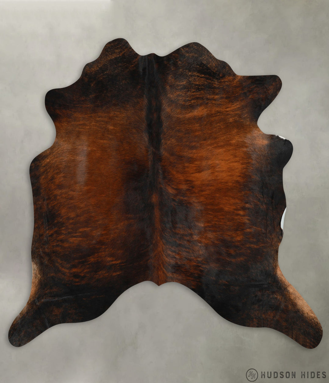 Dark Brindle X-Large Brazilian Cowhide Rug 6'6"H x 6'4"W #29648 by Hud