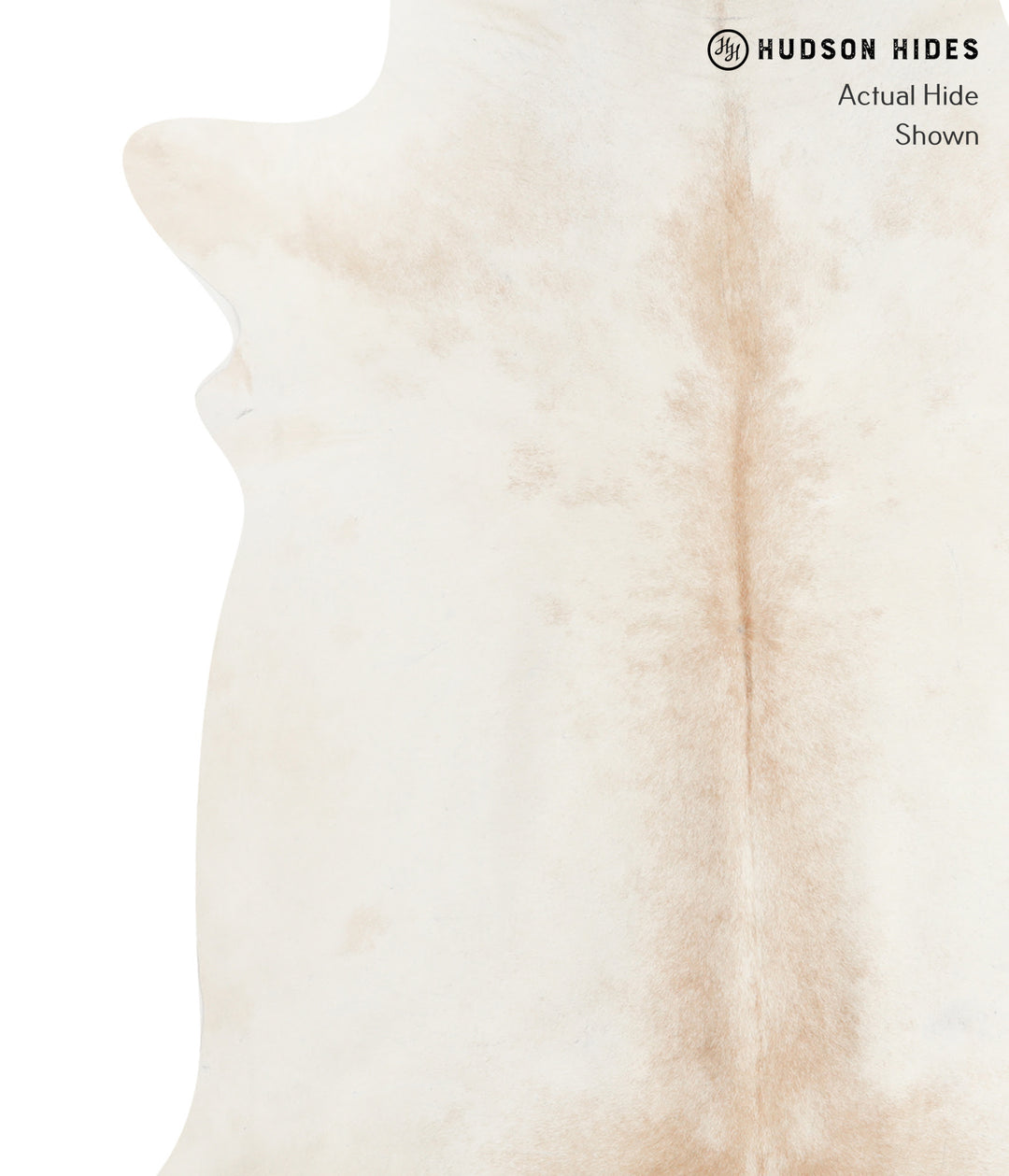 Ivory with Beige XX-Large Brazilian Cowhide Rug 7'9"H x 7'1"W #A10365