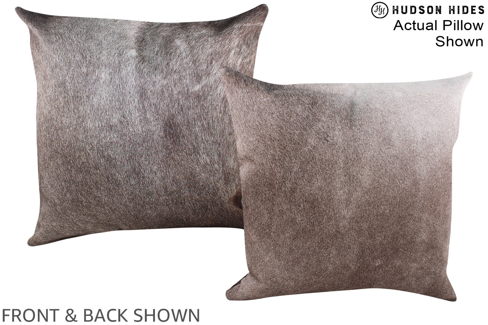 Grey 20"x20" Brazilian Cowhide Pillow A14610 by Hudson Hides