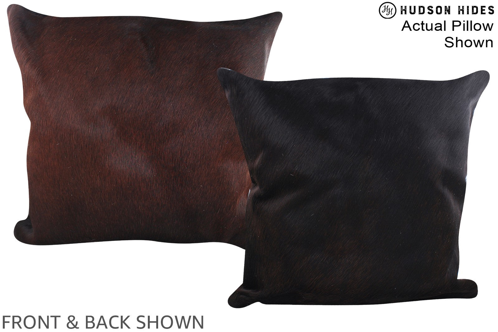 Brown with Red Cowhide Pillow #A14659