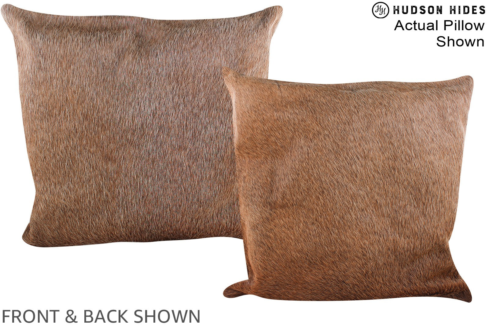 Caramel 20"x20" Brazilian Cowhide Pillow A14864 by Hudson Hides