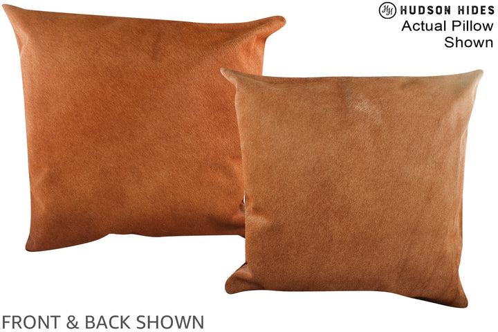 Solid Brown 20"x20" Brazilian Cowhide Pillow #A14999 by Hudson Hides