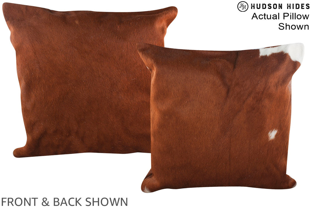 Solid Brown 20"x20" Brazilian Cowhide Pillow #A15078 by Hudson Hides
