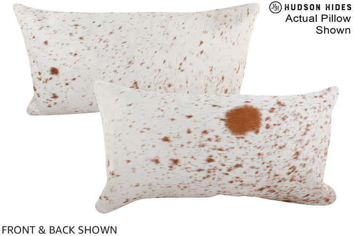 Salt and Pepper Brown 12"x22" Brazilian Cowhide Pillow #A15756 by Hudson Hides