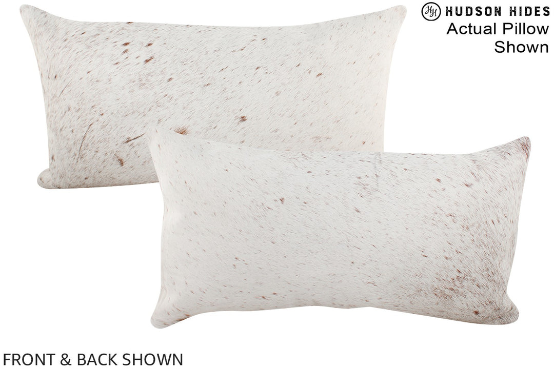 Salt and Pepper Brown 12"x22" Brazilian Cowhide Pillow #A15836 by Huds