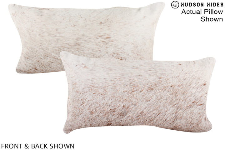Salt and Pepper Brown 12"x22" Brazilian Cowhide Pillow #A15967 by Hudson Hides