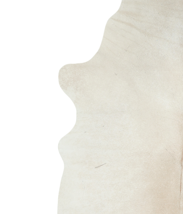 Ivory with Beige X-Large Brazilian Cowhide Rug 7'1"H x 6'3"W #A19142 by Hudson Hides