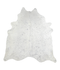 Metallic Silver White XX-Large Brazilian Cowhide Rug 7'6