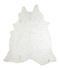 Metallic Silver White XX-Large Brazilian Cowhide Rug 8'1