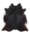 Solid Black X-Large Brazilian Cowhide Rug 7'1