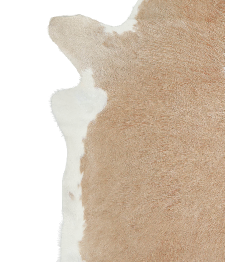 Beige and White XX-Large Brazilian Cowhide Rug 7'2"H x 6'11"W #A20614 by Hudson Hides