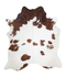 Brown and White Large Brazilian Cowhide Rug 6'8