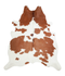 Brown and White X-Large Brazilian Cowhide Rug 7'0
