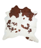 Brown and White X-Large Brazilian Cowhide Rug 6'6