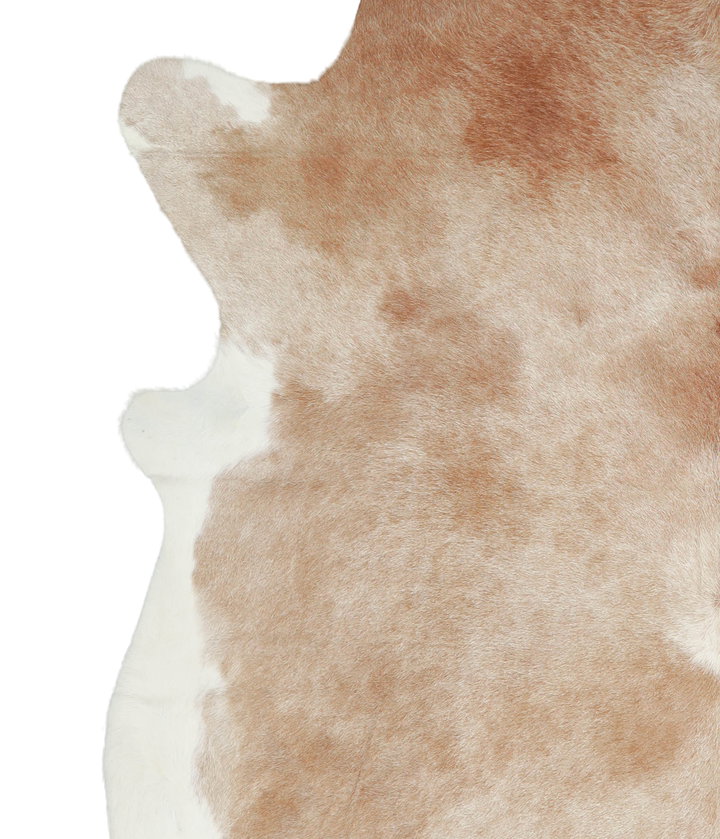 Beige and White XX-Large Brazilian Cowhide Rug 8'2"H x 7'3"W #A20762 by Hudson Hides