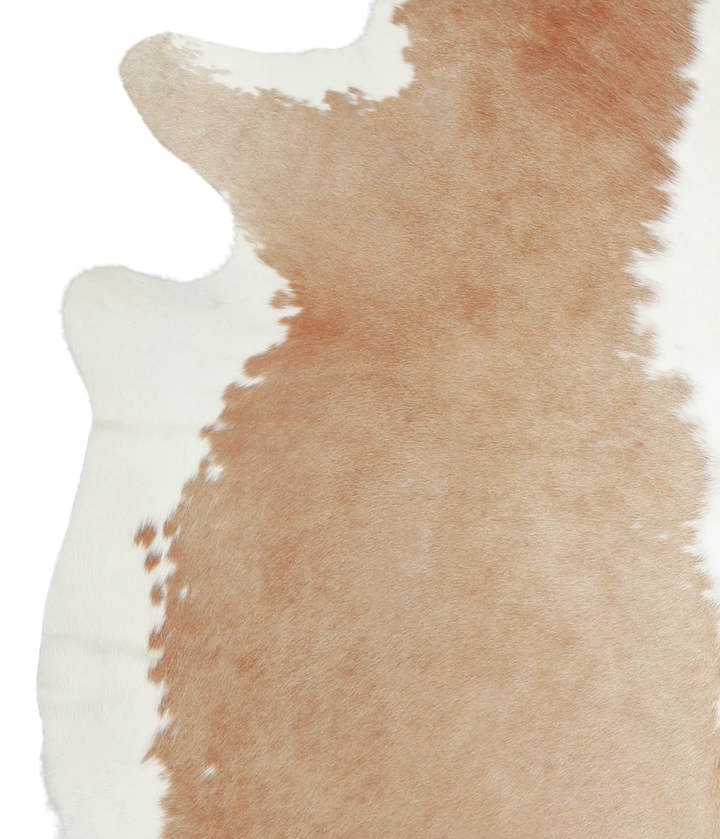 Beige and White X-Large Brazilian Cowhide Rug 6'8"H x 6'2"W #A20802 by Hudson Hides
