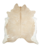 Beige and White XX-Large Brazilian Cowhide Rug 8'4