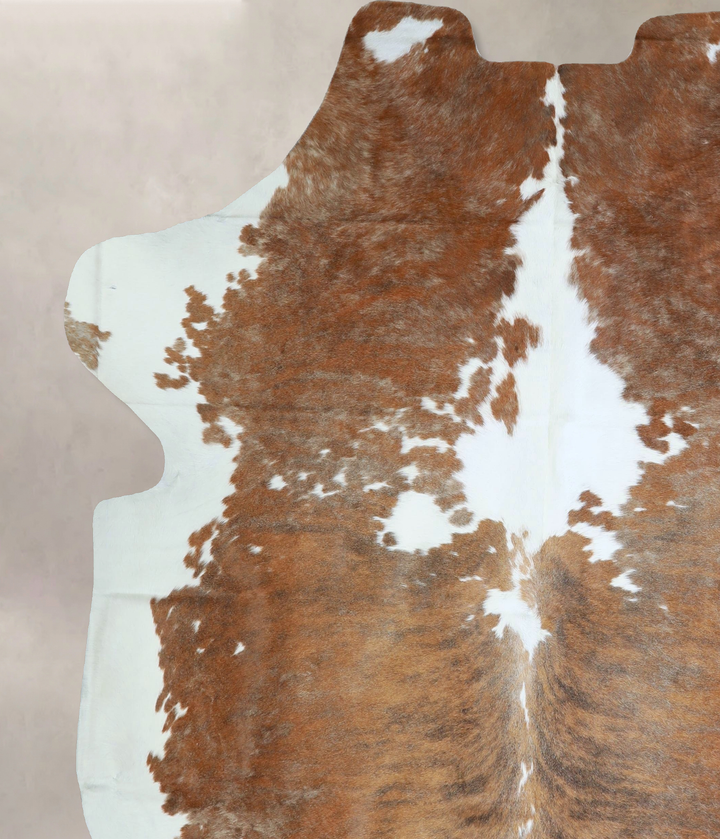 Tricolor X-Large European Cowhide Rug 7'6"H x 6'6"W #A21 by Hudson Hides