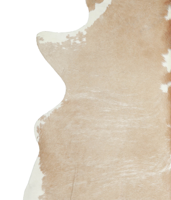 Beige and White XX-Large Brazilian Cowhide Rug 7'9"H x 7'2"W #A21027 by Hudson Hides