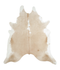 Beige and White XX-Large Brazilian Cowhide Rug 7'10