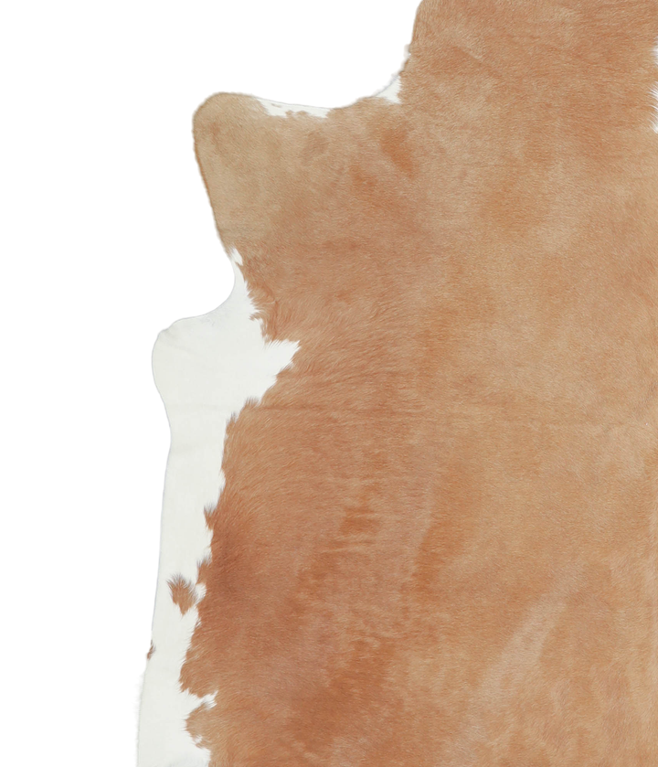 Beige and White XX-Large Brazilian Cowhide Rug 7'3"H x 6'11"W #A21069 by Hudson Hides