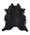 Solid Black X-Large Brazilian Cowhide Rug 7'3