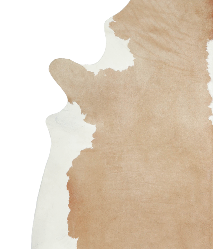 Beige and White XX-Large Brazilian Cowhide Rug 8'0"H x 7'4"W #A21162 by Hudson Hides