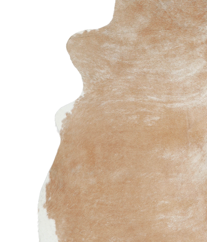 Beige and White XX-Large Brazilian Cowhide Rug 7'2"H x 6'11"W #A21203 by Hudson Hides