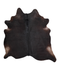 Solid Black X-Large Brazilian Cowhide Rug 6'11