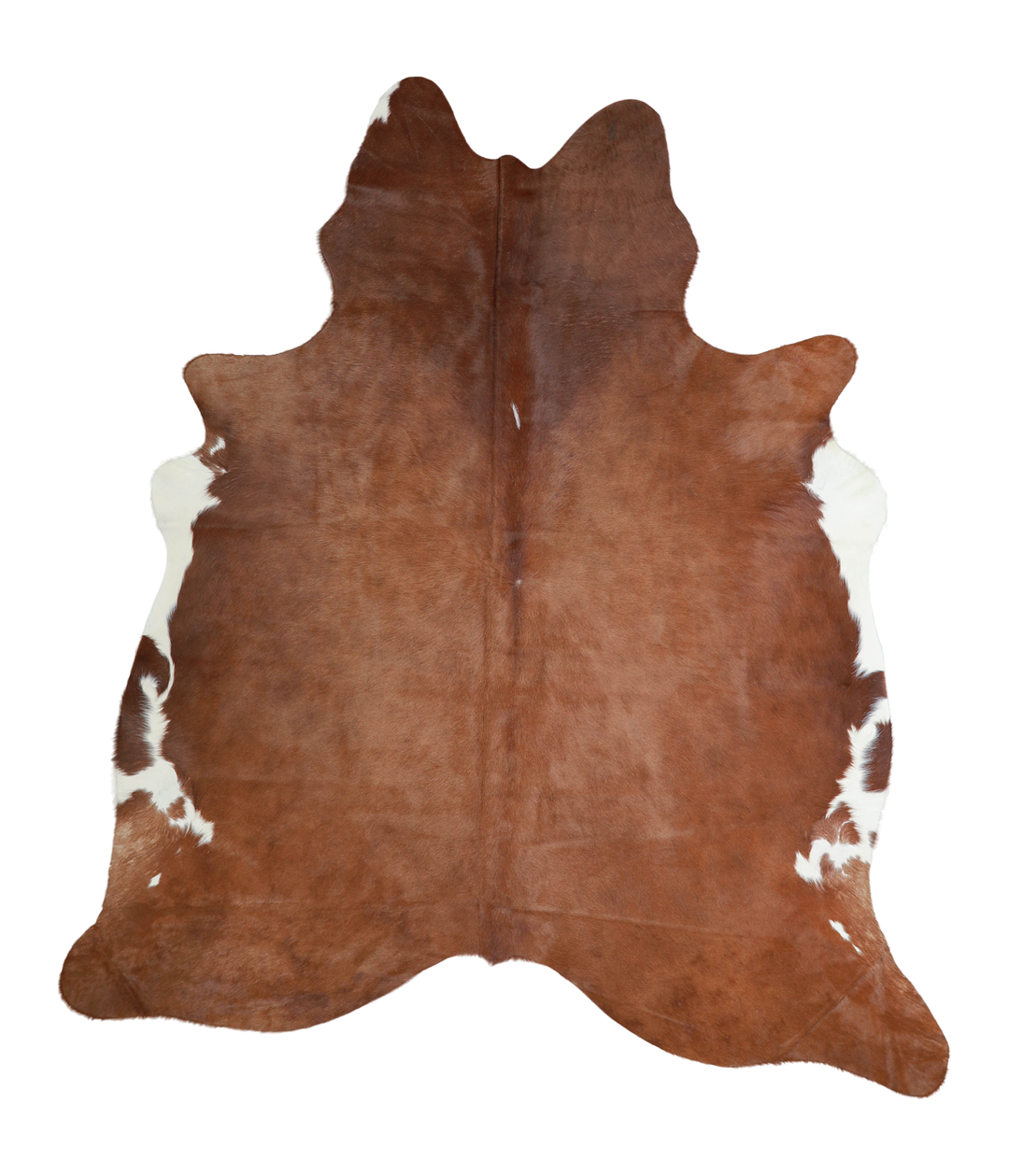Brown and White Regular X-Large Brazilian Cowhide Rug 7'6"H x 6'6"W #A