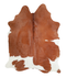 Brown and White Large Brazilian Cowhide Rug 7'0