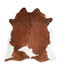 Brown and White X-Large Brazilian Cowhide Rug 6'11