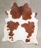 Brown and White X-Large Brazilian Cowhide Rug 7'6