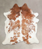 Brown and White XX-Large Brazilian Cowhide Rug 7'6