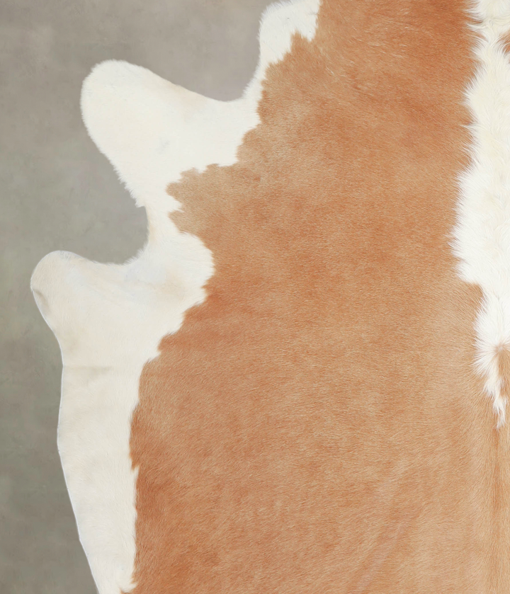 Beige and White XX-Large Brazilian Cowhide Rug 8'1"H x 7'3"W #A22059 by Hudson Hides