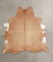Beige XX-Large Brazilian Cowhide Rug 7'7